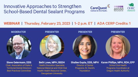 Best Practices and Innovative Approaches to Strengthen School-Based Dental Sealant Programs