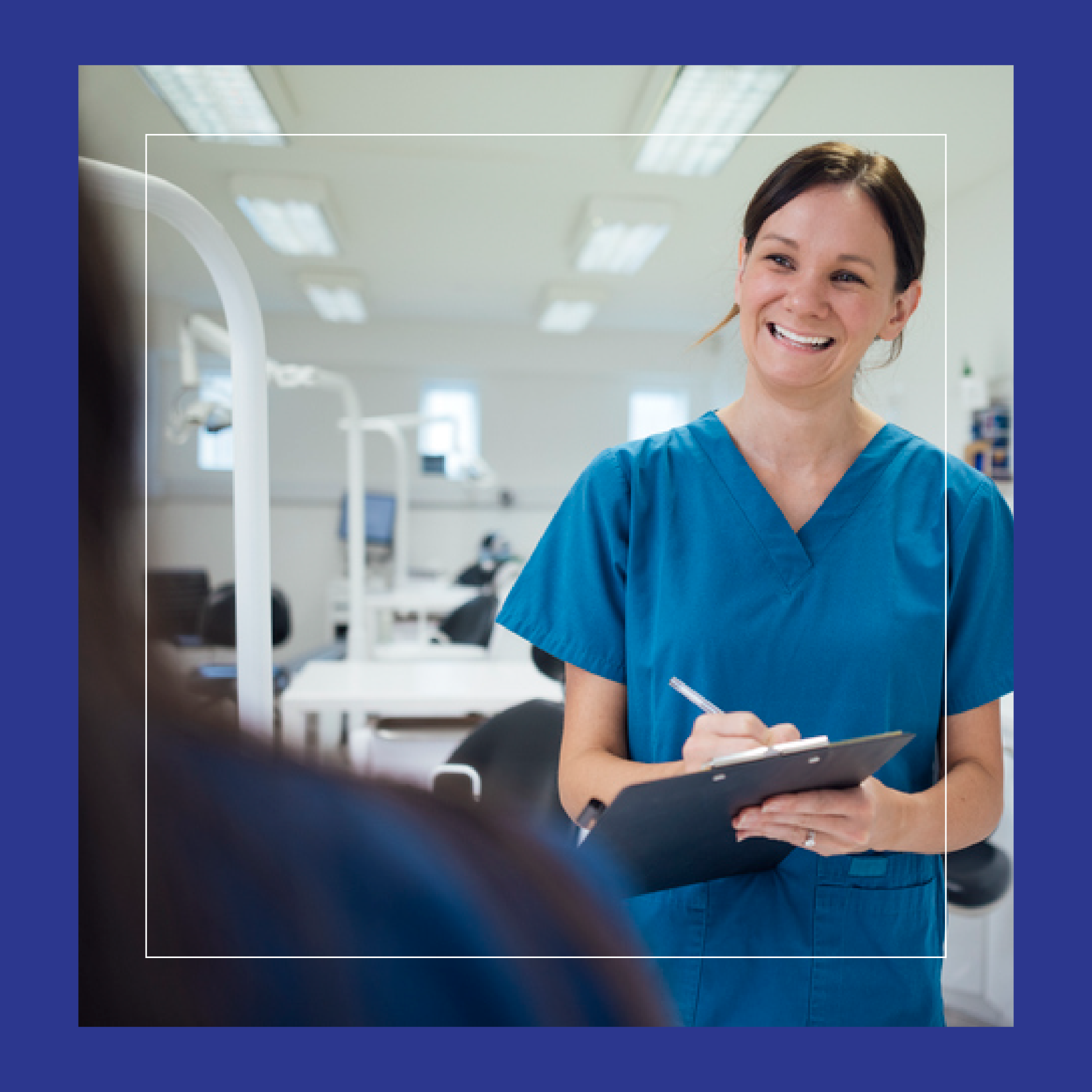 image of person holding clipboard