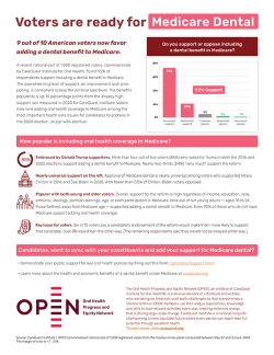 Image of flyer Voters are Ready for Medicare Dental